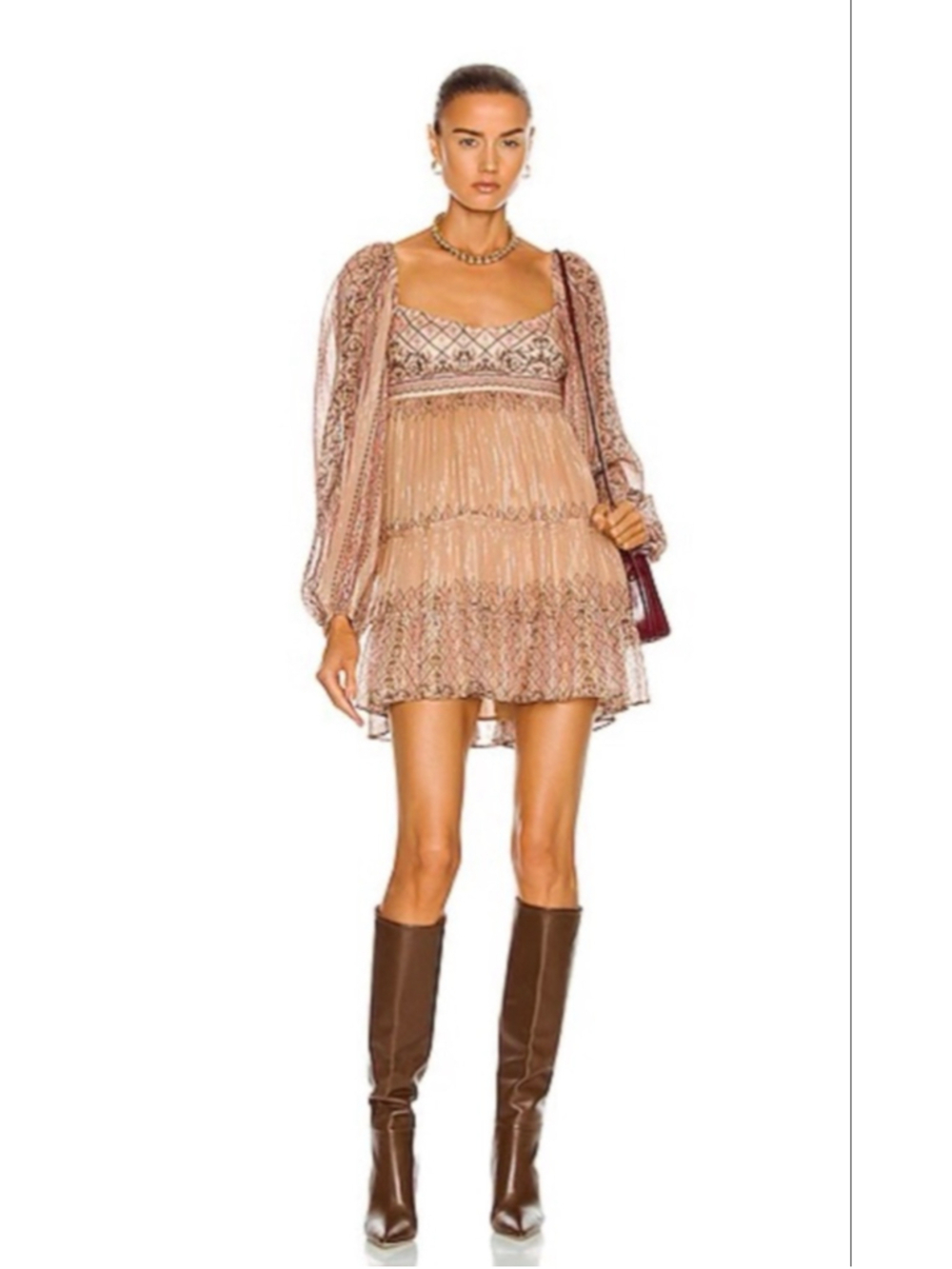 Hemant & Nandita Noor Tiered Mini Dress